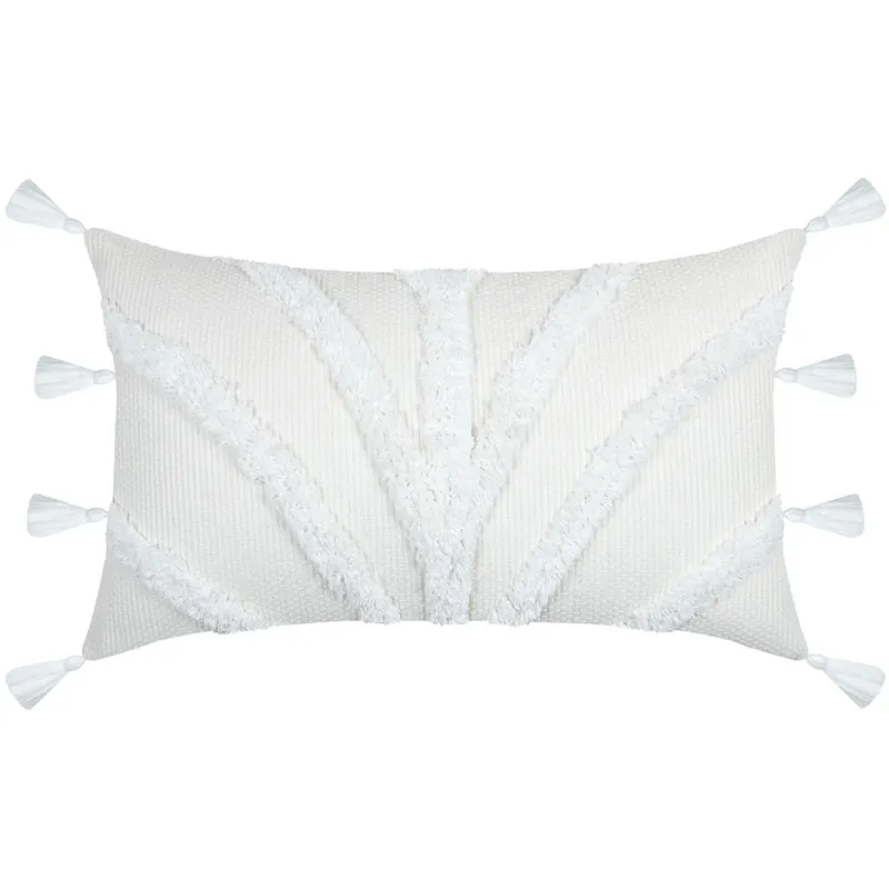 Poduszka BALMA WHITE 30x50 cm Frędzle