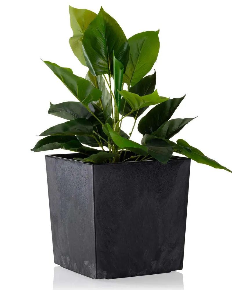 Donica Flore Beton H25X25 cm - Czarny