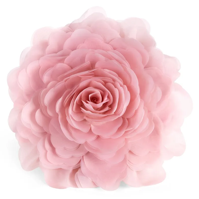 Poszewka FLORES Róża 3D Śr 40 cm Puder
