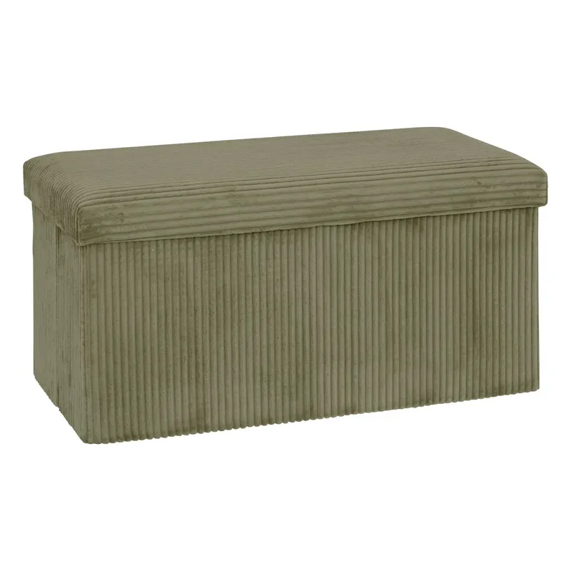 Duża Pufa Tapicerowana Khaki Arum