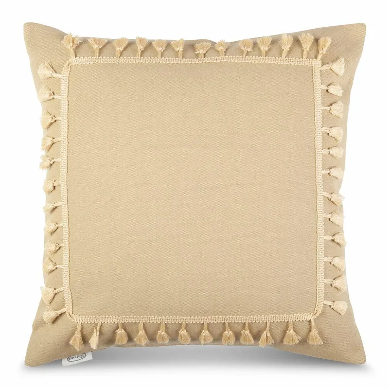 Poszewka BOHO/2 45x45 Z Pomponami - Beżowa