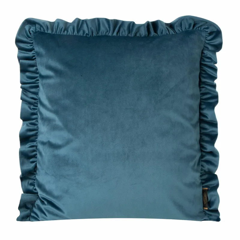 Poszewka VELVET 45x45 Falbana - Niebieski