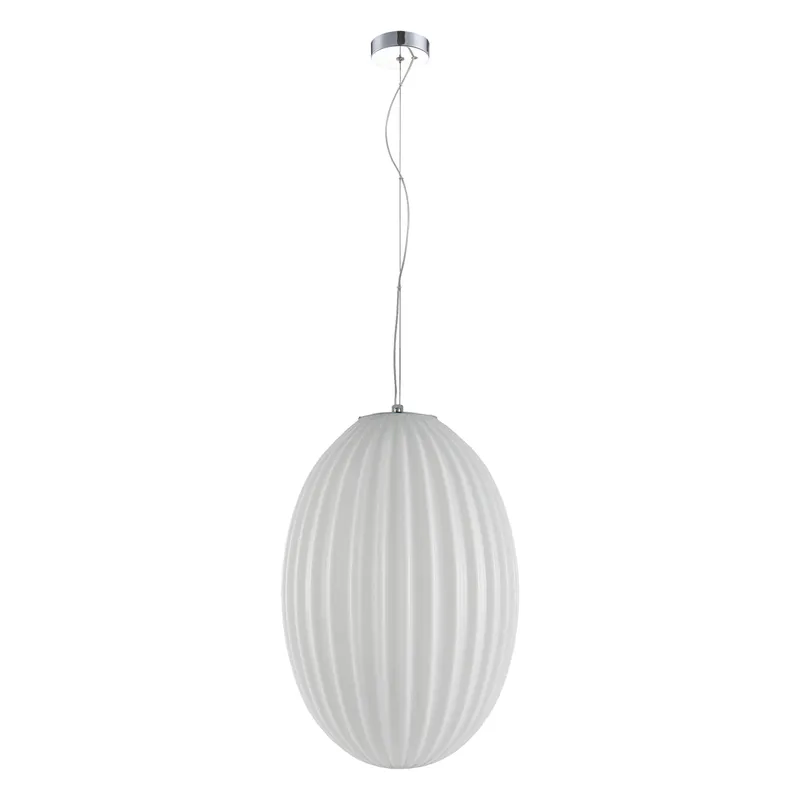 Lampa Wisząca BRAGA Szklany Klosz - Biały