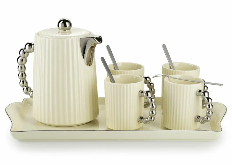 Serwis Luca Silver Cream 6 el - Kawowy