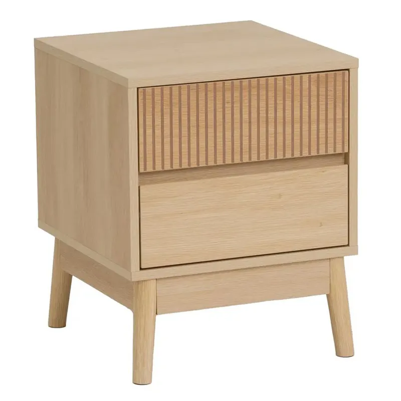 Szafka Nocna Z Dwiema Szufladami NAROA 48 cm