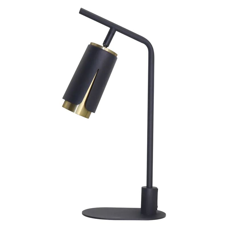 Lampka Nocna FLOWER Czarny Złoty 1XGU10