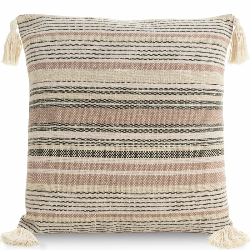 Poszewka BOHO 4 45x45 cm Pudrowa Chwosty