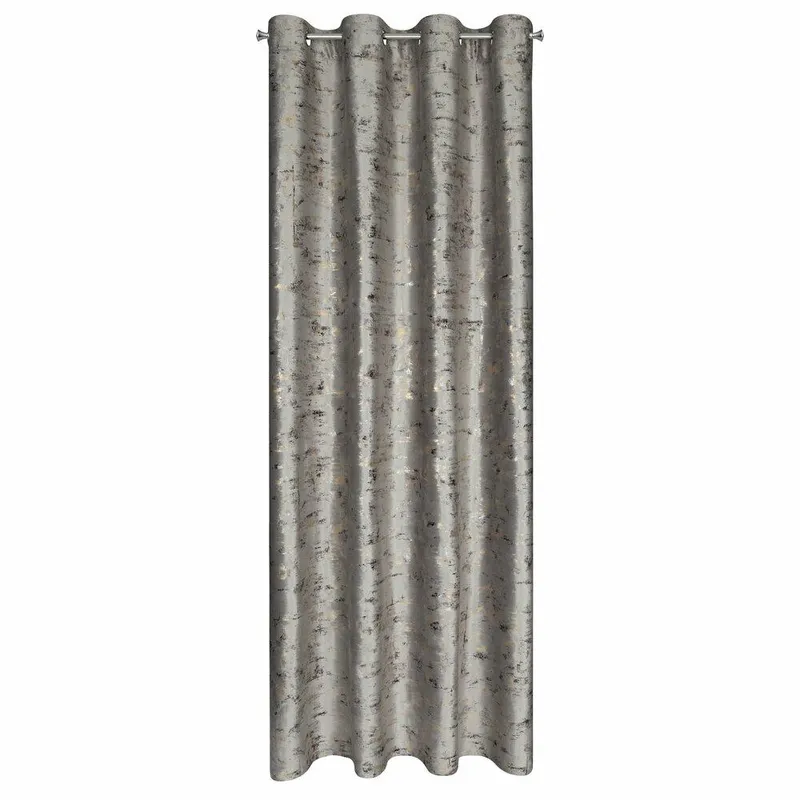 Zasłona TAMI 140x250 Stalowa Ze Złotem