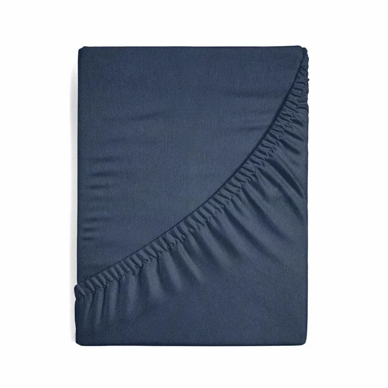 Prześcieradło JERSEY 160x200 - Granatowe
