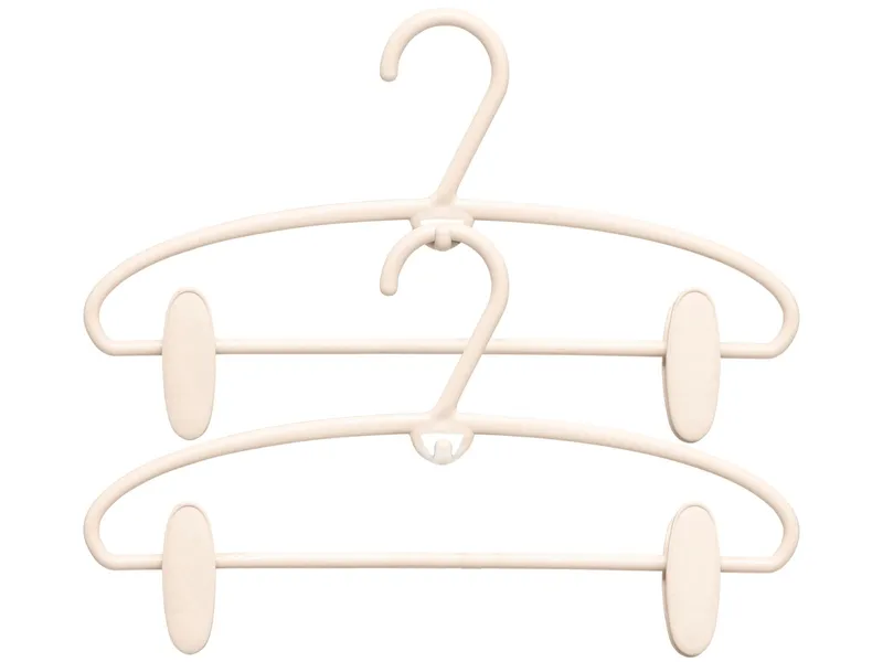 Zestaw 4 Wieszaków Hangclip Beż