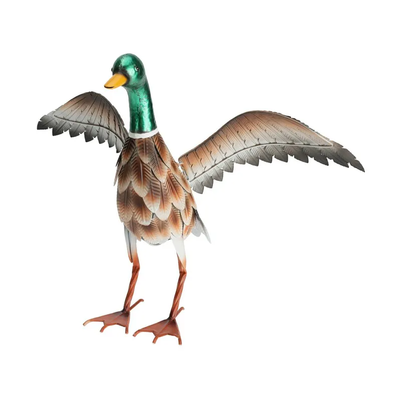 Rzeźba Ogrodowa Kaczka Metalowa 40 cm
