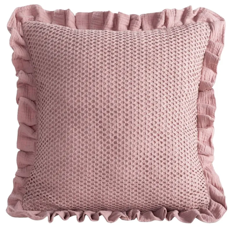 Poszewka MUSLIN 2 Siateczka 45x45 cm Puder