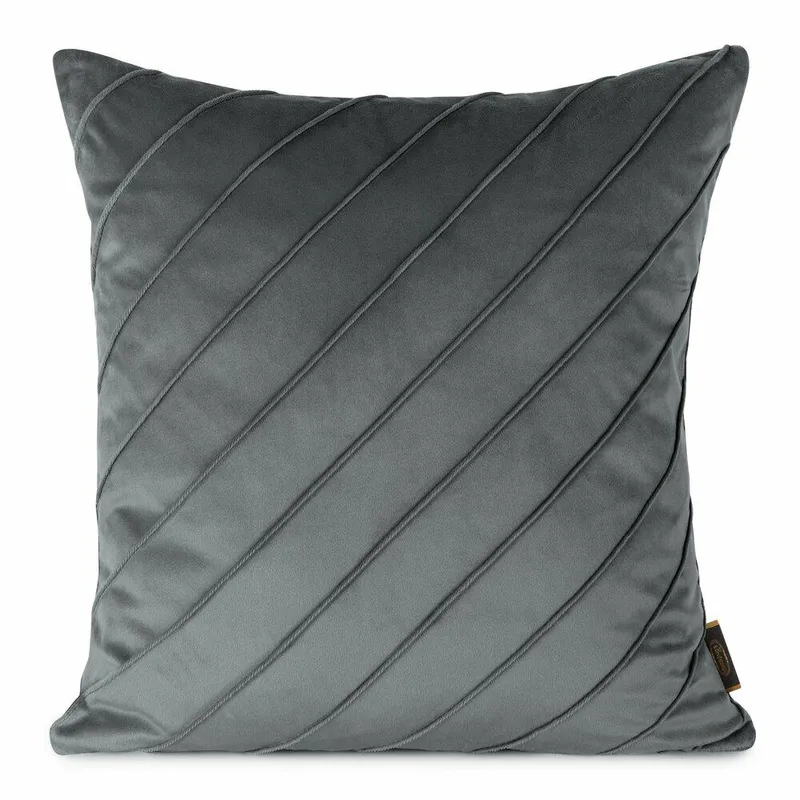 Poszewka NALA3 45x45 cm Pasy Stalowy