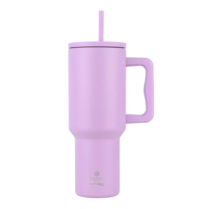 Kubek Termiczny Ze Słomką 1200 ml Lavender Purple