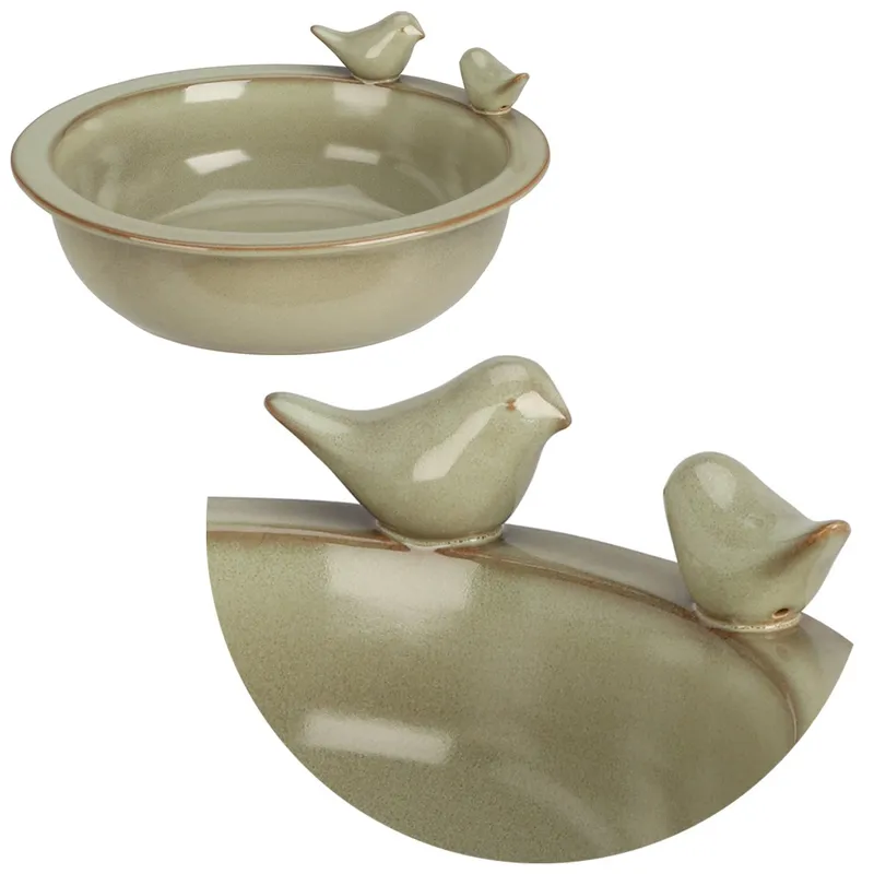 Ceramiczne Poidło Dla Ptaków Zieleń 24