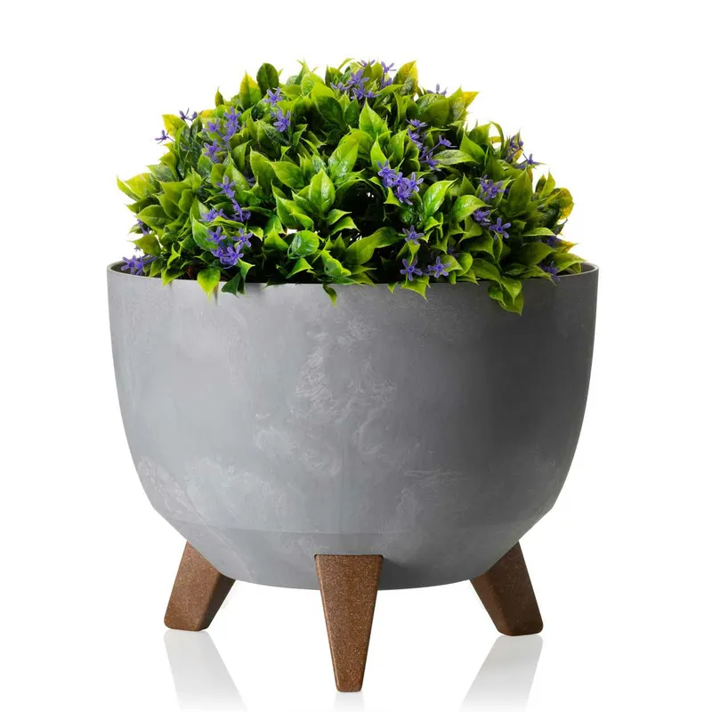 Donica Rosa Eco Beton 24XH15 cm - Szary