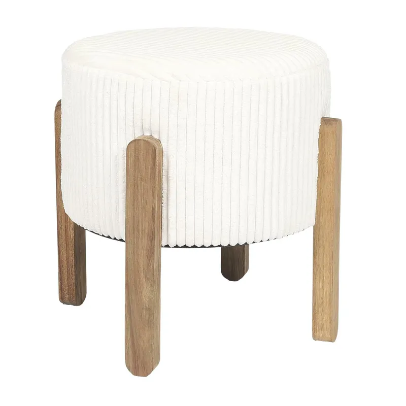 Pufa Tapicerowana Modern - Kremowa