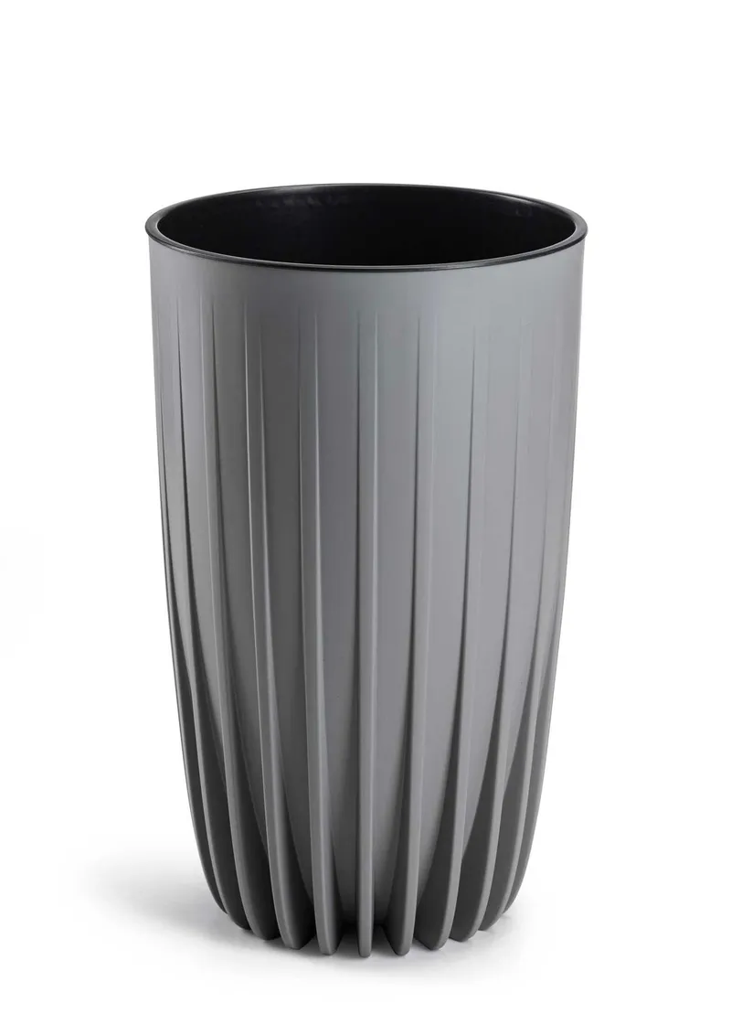 Donica Stripped Wysoka 25XH42 cm - Szara