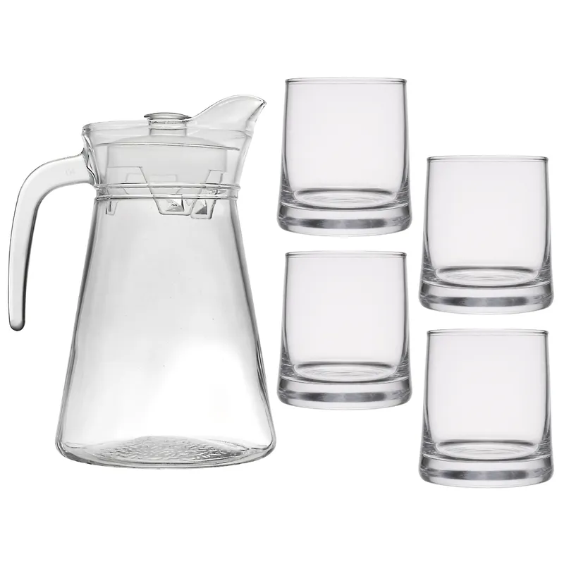 Komplet Dzbanek 1,5l I 4 Szklanki 275 ml