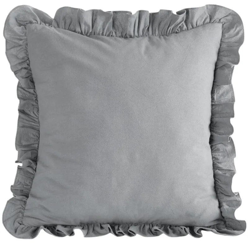 Poszewka FALBANKA 45x45 cm Stalowa Bawełna