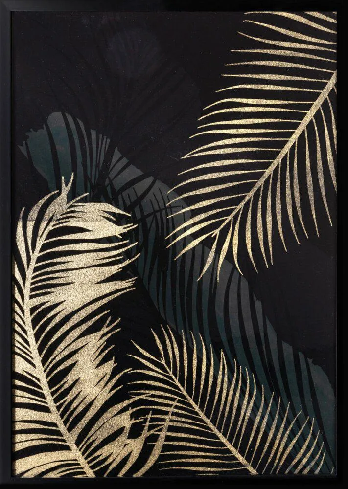 Obraz 482C 53x73 cm Liście - Złote
