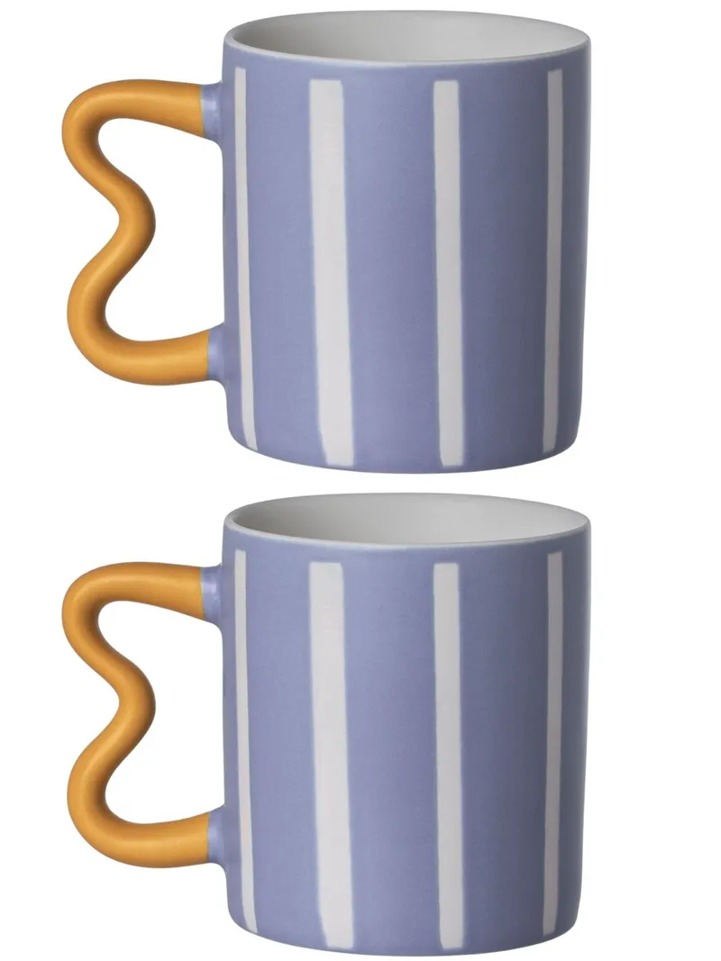 Komplet Kubków 450 ml 2 szt. Jazz Lines - Fioletowy