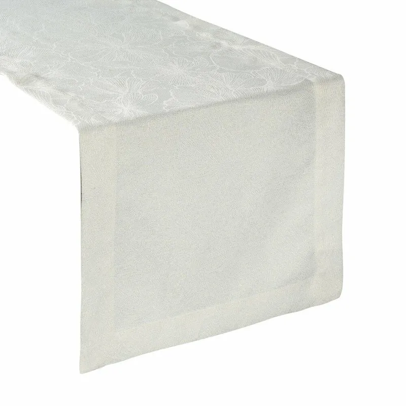 Bieżnik LILIAN 40x180 cm Liście - Kremowy