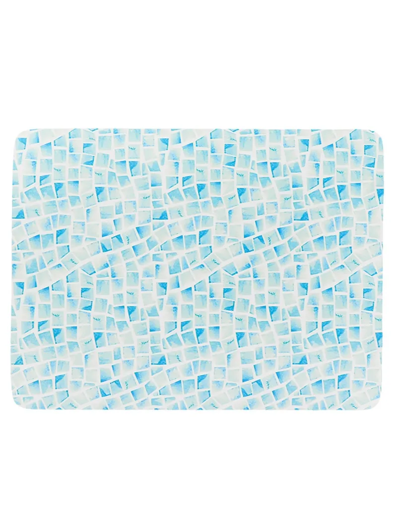 Mata Łazienkowa Absorbująca RAVENNE 45x60 cm Mozaika - Niebieska