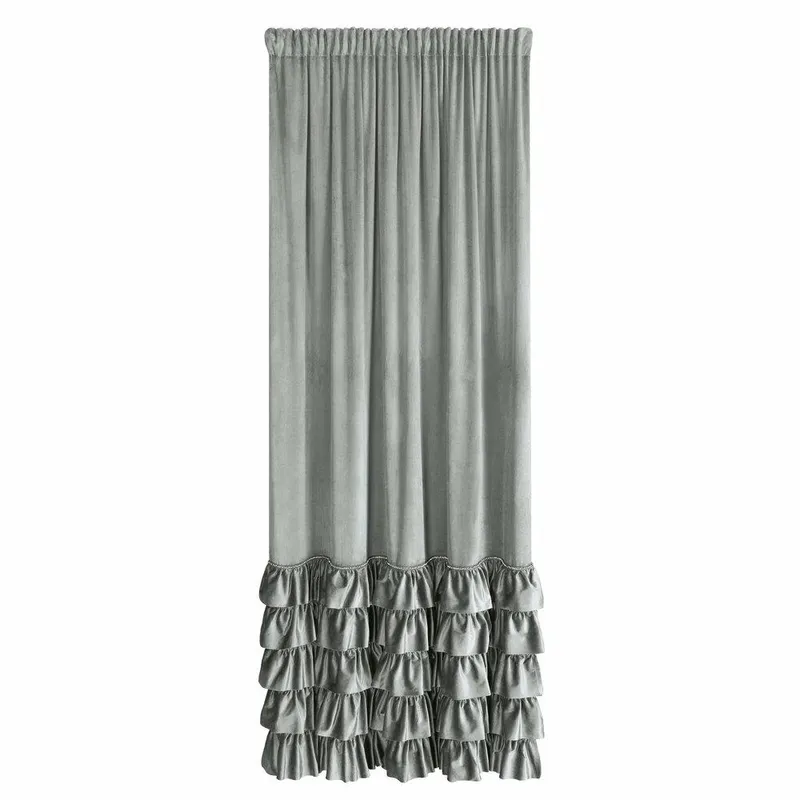 Zasłona CARLI 140x270 Falbany Cy - Srebrna