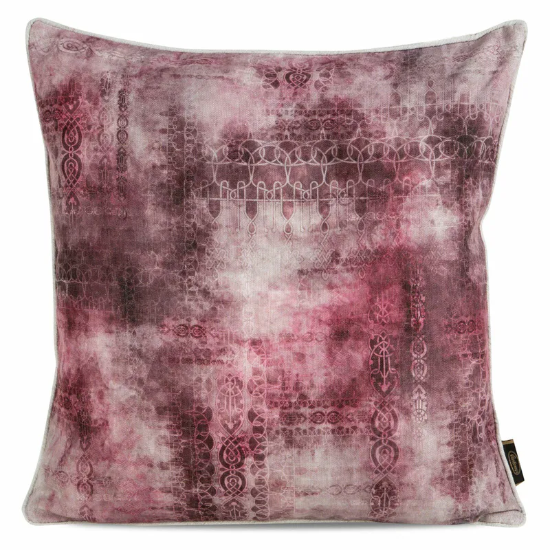 Poszewka LEN/19 45x45 Bordo+krem