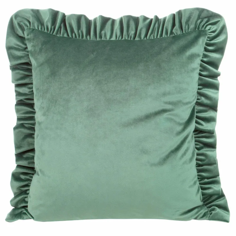 Poszewka VELVET 45x45 Falbana Mięta