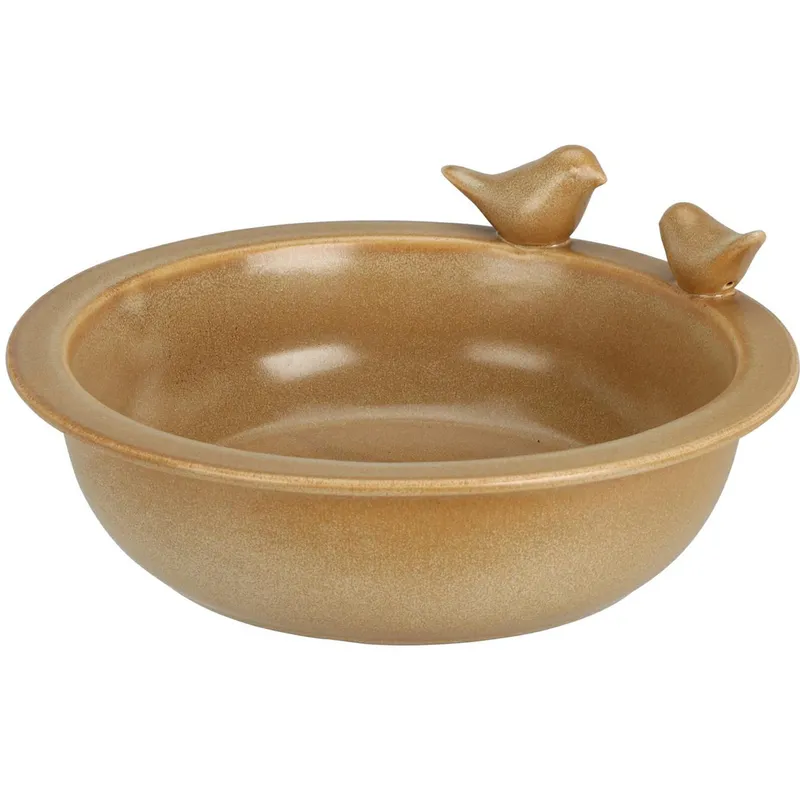 Ceramiczne Poidło Dla Ptaków Beż 24 cm