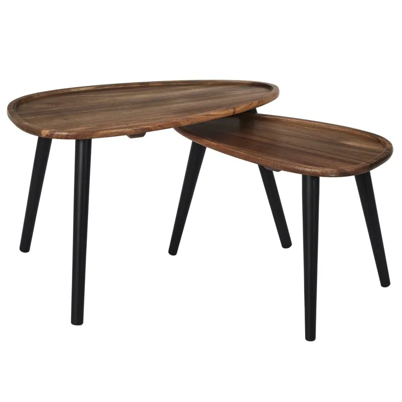Zestaw 2 Stolików Kawowych Loft Duo