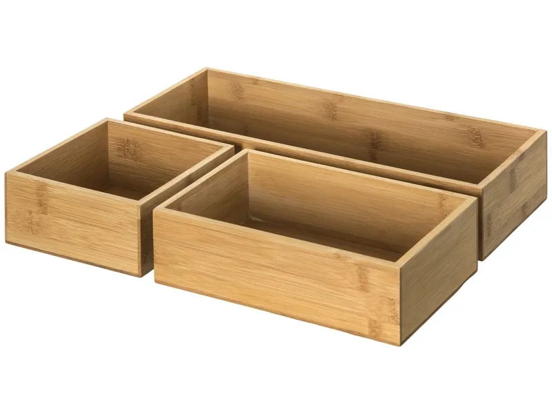 Zestaw 3 Organizerów Z Bambusa Tidy Smart