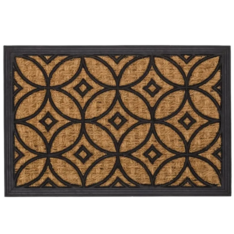 Wycieraczka Kokosowa Ornament Geometryczny Z Ramką 60x40 cm