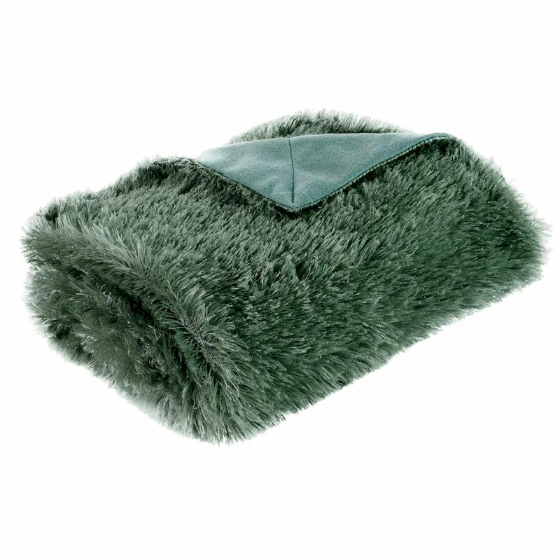 Koc Futerkowy TIFFANY 170x210 C. - Zielony