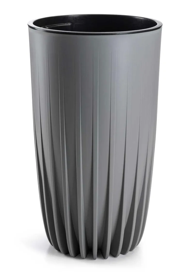 Donica Stripped Wysoka 30XH51 cm - Szara