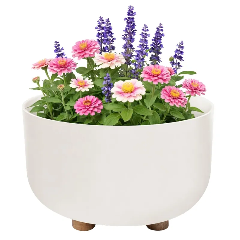 Misa TERRA Na Nóżkach Recykling H17X26,9 cm - Biała