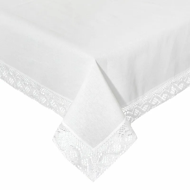 Obrus SUSAN 140x220 cm Koronka - Biały
