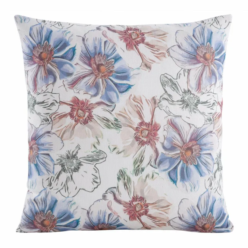 Poszewka FLORE/7 45x45 cm - Niebieska