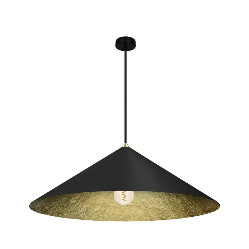 Lampa Wisząca FUJI Czarny Złoty Kompozyt