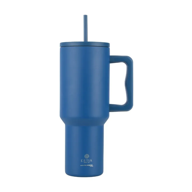 Kubek Termiczny Ze Słomką 1200 ml Denim Blue