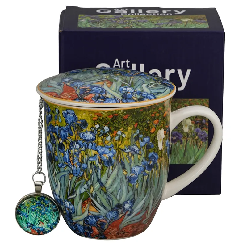 Kubek Z Zaparzaczem I Zawieszka IRISES Van Gogh 400 ml
