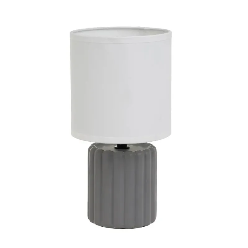 Lampa Stojąca Na Ceramicznej Podstawie 24 cm - Szara