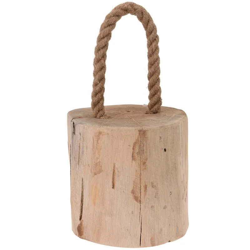Stoper Do Drzwi Drewniany Ze Sznurkiem 14 cm