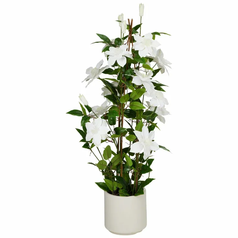 Sztuczne Drzewko Clematis 98 cm W Doniczce - Biały
