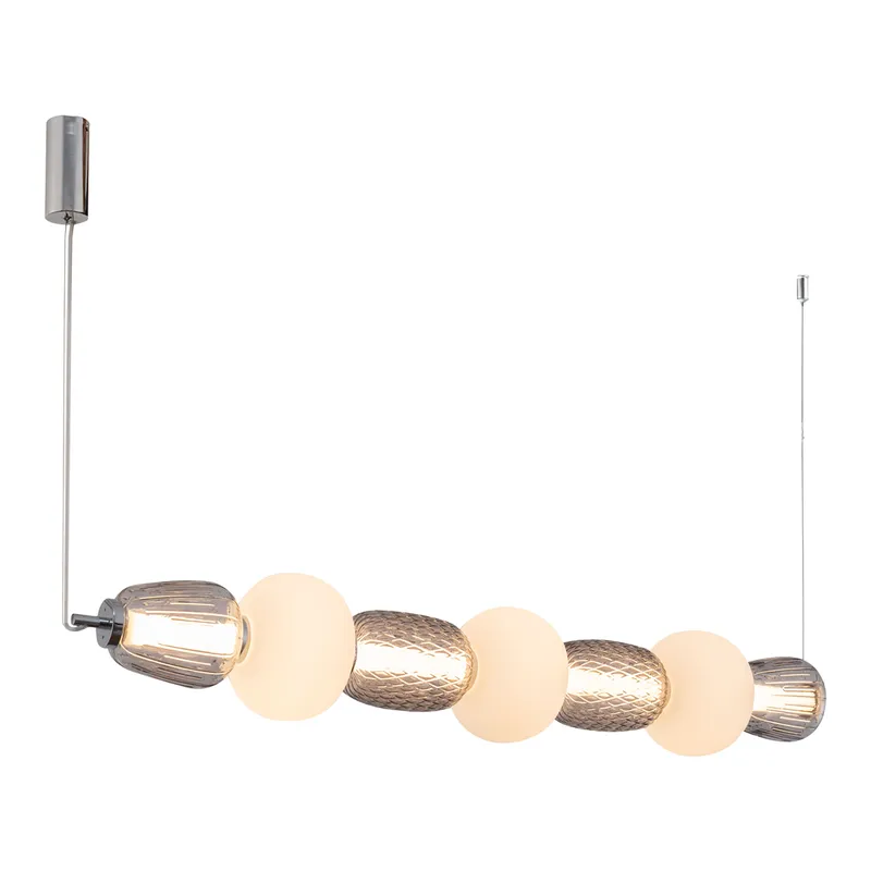 Lampa Wisząca CARO Szklane - Srebrny