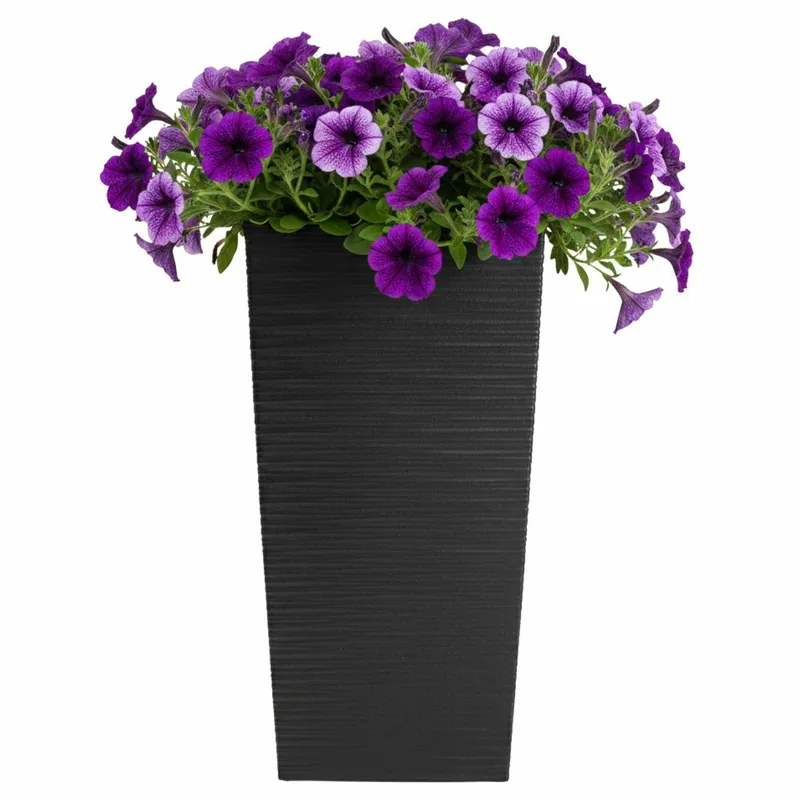 Donica Porto Riflo H67,7X35X35 cm - Czarna