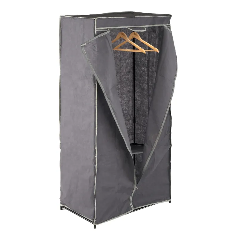 Garderoba Szafa Materiałowa Przenośna 75 cm - Szara