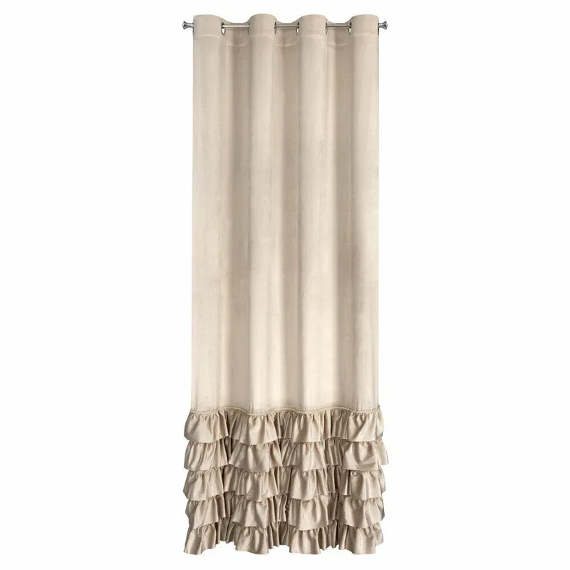 Zasłona CARLI 140x250 Falbany Cyr - Beżowa